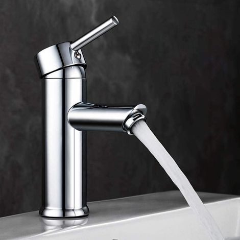 Moderner, hochwertiger Metall-Waschtischhahn, einstellbares Warm-/Kaltwasser, elegantes Design (1/5)