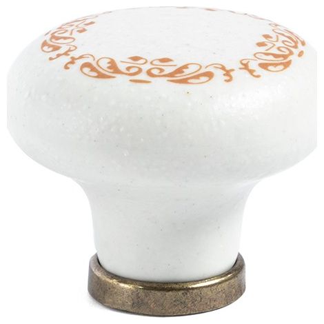GIUSTI pomo de porcelana - giusti acabado bronce distancia ø35