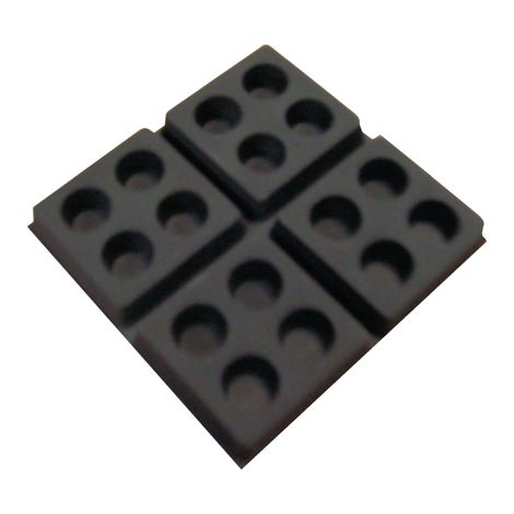amortisseur - pour caisson de ventilation - 45 x 45 mm - lot de 4
