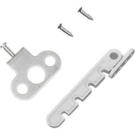 Lot de 2 verrous entrebâilleurs de fenêtre à position réglable, régulateur d'inclinaison pour fenêtres, convient pour fenêtre ou porte en bois/métal, plastique rigide – 4 fentes (8 cm réglable) (1/5)