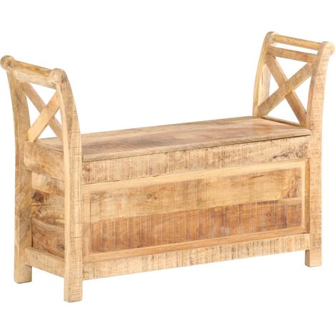 Banc d'entrée 103x33x72 cm Bois de manguier solide (1/5)