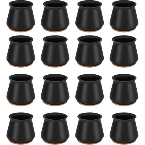 Protection Pied de Chaise, 16 Pcs Couvre-Jambes de Chaise en Silicone Chaise Casquettes Pieds, Protège-Jambes de Bureau et de Chaise, Bouchon Rond de Pied de Chaise pour 25-30MM Rond de Jambes (1/5)