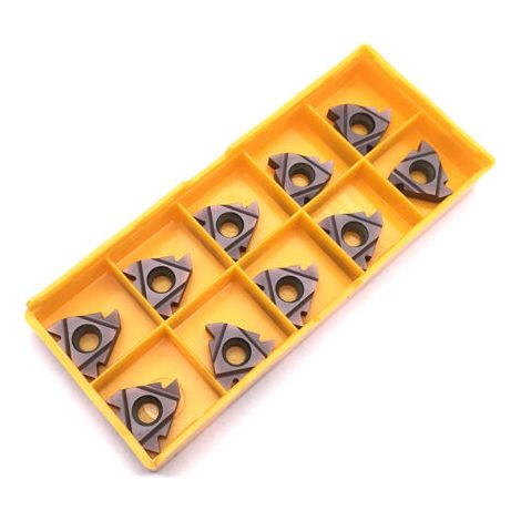Lot de 10 inserts en carbure 16IR AG60 VP15TF - Outils de tournage CNC avec boîte de rangement pour semi-finition et finition en acier (1/5)