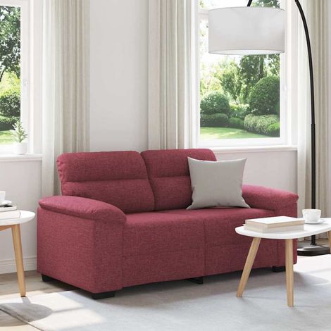 2-Sitzer-Sofa Weinrot 160x81x84 cm Stoff
