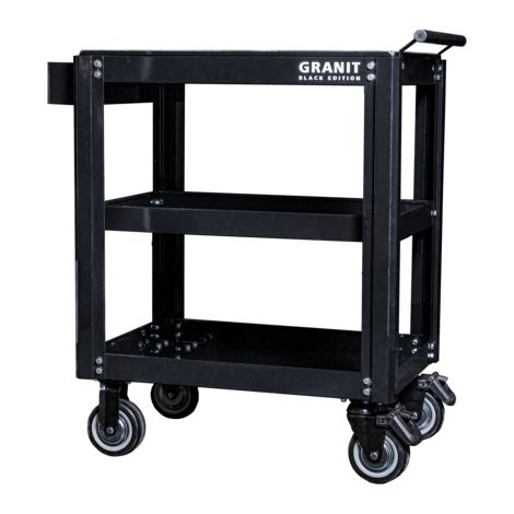 Carrello portautensili da officina con 3 ripiani, dimensioni 702x491 mm (1/5)