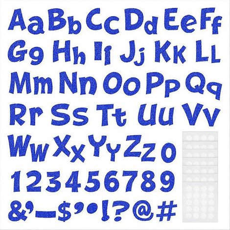 Lettres d'affichage 216 pièces pour tableau de classe, chiffres et lettres pour décoration murale éducative, lot de posters et caractères colorés pour école. (1/5)