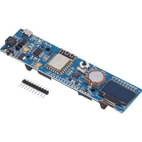 Module horloge ESP8266 avec écran OLED 0.96 pouce, carte de développement, support batterie 18650 (1/5)
