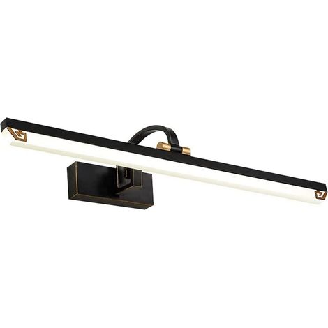 Luminaires de vanité rotatifs à LED, éclairage de maquillage 8W, applique murale de vanité de bain, lumières avant de miroir noires, lampes de vanité pour salle de bain, coiffeuse, chambre à coucher,