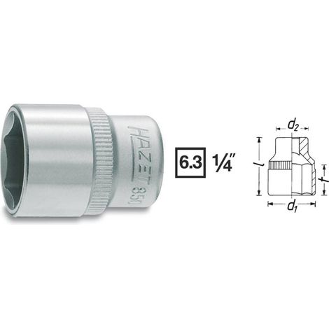 Douille à 6 pans Hinox (acier inoxydable)4 4 mm HAZET