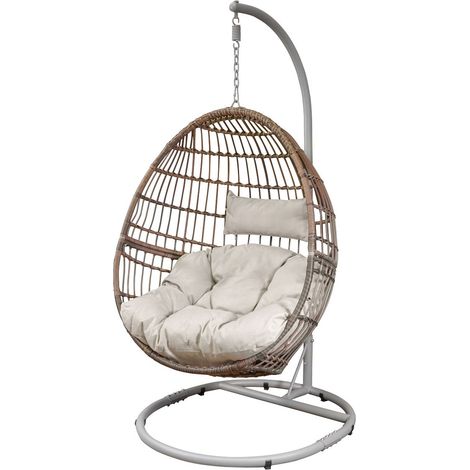 Dellonda DG60 Single Swinging Egg Chair with Cushion (1/5)