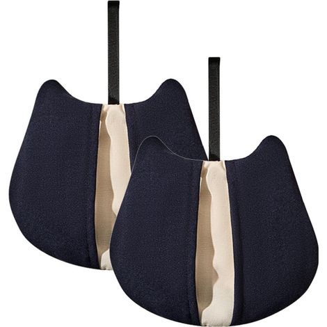 Lot de 2 maniques adorables en forme de chat, coussinets d'isolation thermique en coton doux avec boucle de suspension, accessoires de cuisine pour plats chauds, noir (1/4)
