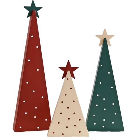 Alberi Natale Legno Decorazione Tavola Natale 3 Dimensioni (1/5)