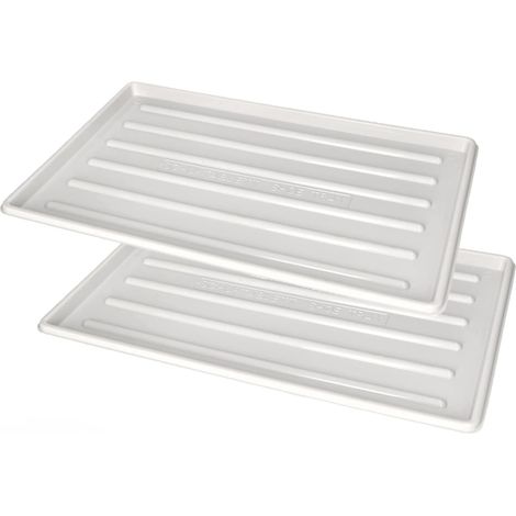 KOTARBAU Lot de 2 pots d'égouttement pour chaussures Gris 45 x 30 cm (1/5)