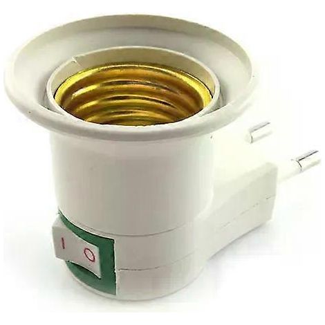 Adaptateur de douille E27 UE avec interrupteur marche/arrêt - Douille de lampe E27 - Culot F1 (1/5)