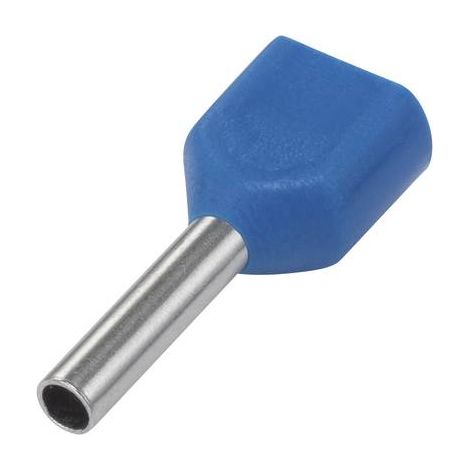 Embout double d'extrémité de câble TRU COMPONENTS TE075-08LB 0.75 mm² x 8 mm partiellement isolé ble (1/2)