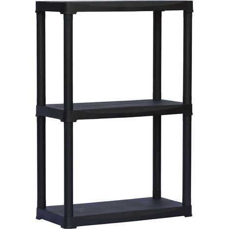 3 estantes de plástico en polipropileno 600x300xH 900 mm. (1/5)