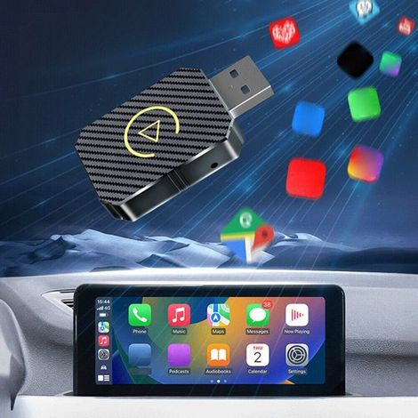 Kabelloser CarPlay-Adapter – Apple Wireless CarPlay-Dongle für iPhone, Plug & Play – keine Verzögerung beim Wechsel von kabelgebundenem zu kabellosem CarPlay. (1/5)