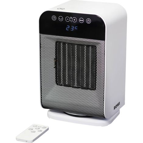 ROWI 1 03 03 0353 Generatore d'aria calda in ceramica HKH 2000/2/1 ODT Premium 60 m³ Bianco, Nero