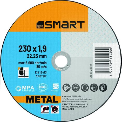 Disco da taglio smart cutting disc acciaio inox 230 mm 25 pezzi (1/2)