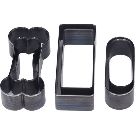 6PCS Cutting Dies Set Leather Craft Punch Hollow Cutter Tool Rectangle Oval Bone Shape