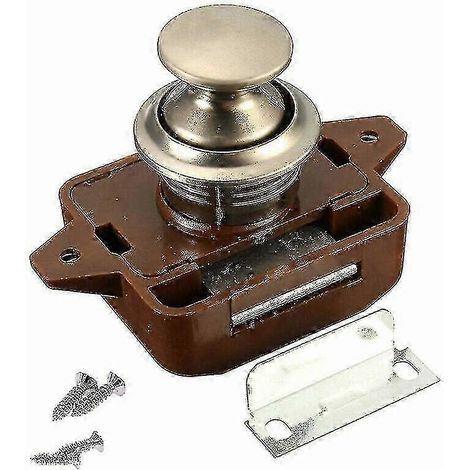 Loquet de porte de camping-car avec verrou à bouton-poussoir pour armoire (1/5)