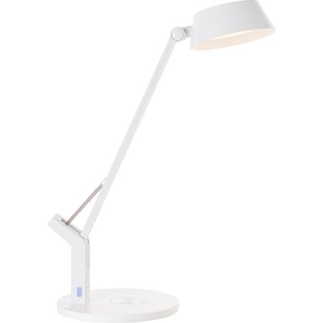 BRILLIANT Lampe, Kaila LED Tischleuchte mit Induktionsladeschale weiß, 1x LED integriert, 8W LED integriert, (710lm, 3100-6100K), Kabelloses Aufladen von mobilen Geräten (1/4)