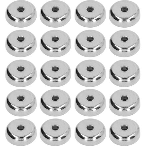 20 Aimants Ronds en Néodyme NdFeB avec Anneau Inox Anticorrosion pour Applications Industrielles (1/5)