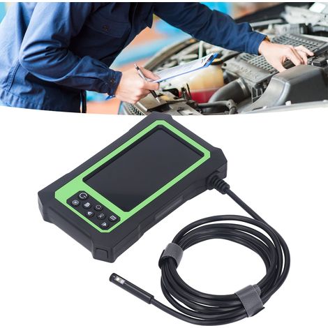 Industrielles Endoskop mit zwei Linsen, digitale 1080P-Endoskop-Inspektionskamera, 8 mm, wasserdichtes Endoskop IP67 mit 4,3-Zoll-LCD-Bildschirm, Kanalinspektionskamera mit 6+1 LED-Leuchten, grün 5M. (1/5)