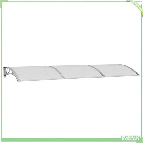 Auvent de porte - FAFEICY - 153572 - Gris - 300 x 100 cm - Polycarbonate (1/5)