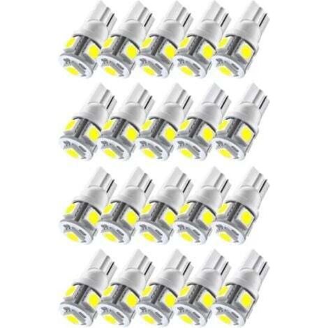 Lampe de lecture LED pour voiture – 20 pièces, modèle W5W/T10, SMD 5050, blanc froid, haute luminosité et faible consommation (1/5)