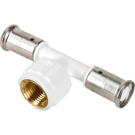 Té multicouche PVDF blanc à sertir Ø32x3,0 - Femelle 1" (26/34) - Ø32x3,0 - HENCO