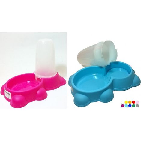 Trade Shop - Ciotola Distributore Dispenser Crocchette Ciotola Animali Cibo Gatti Cani -