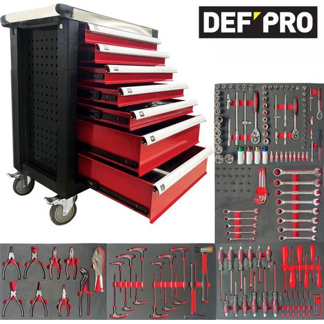 Servante d'atelier DEFPRO - 7 Tiroirs - Avec outils