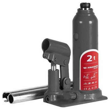 Cric bouteille Facom, 8t max, 198mm 394mm ( Prix pour 1 )