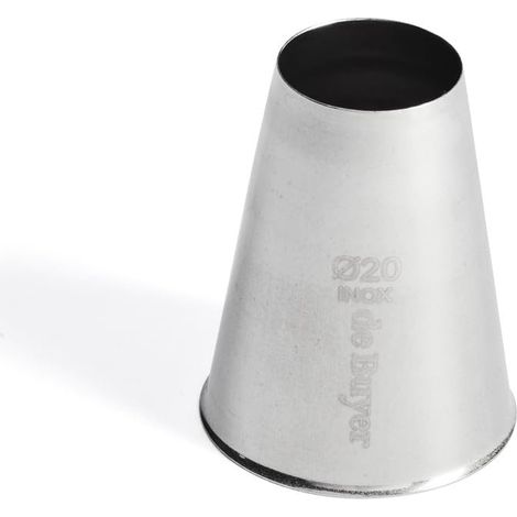 De Buyer Acciaio Inossidabile Beccuccio Foro Tondo Senza Saldatura, Diametro mm 20, 2111.20, 3.6 cm (1/2)