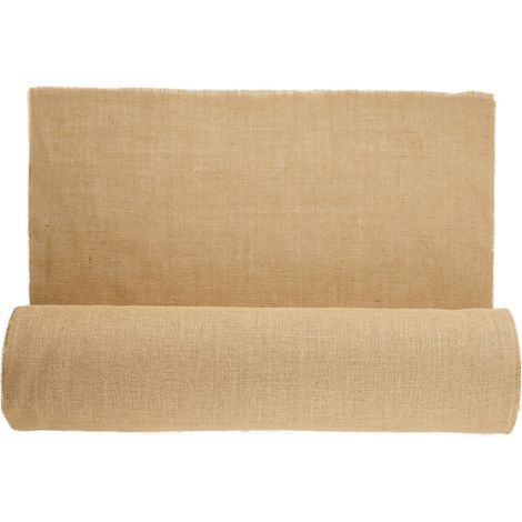 Rouleau de toile de jute naturelle, 36 pouces x 150 pieds et 50 x 50 densité élevée, tissu de jute large pour décoration, artisanat, mariage, jardinage, protection hivernale des plantes et arbres (1/5)