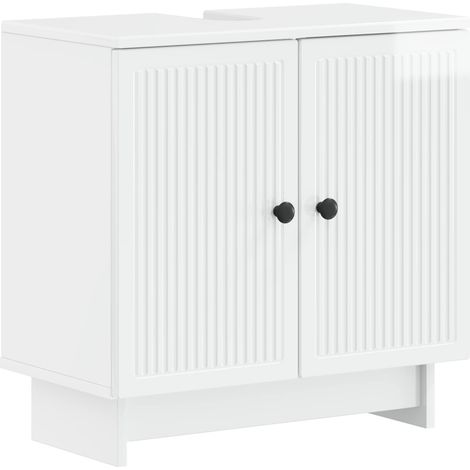Waschbeckenschrank EDE Hochglanz Weiß 59,5 x 31,5 x 59 cm vidaXL (1/5)