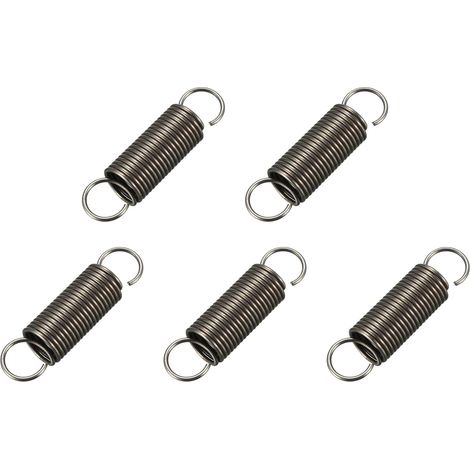 5 Pcs 40mm Libre Longueur Double Crochet Ressort de Traction Noir Tension, Extension Hélicoïdal Ressorts, Métal, pour Machines industrielles (1/4)