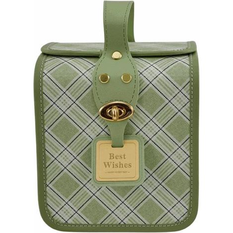 L'Arcolaio Bauletto Quadrato Medio Vintage Green 16,3x16,3x17,5 cm