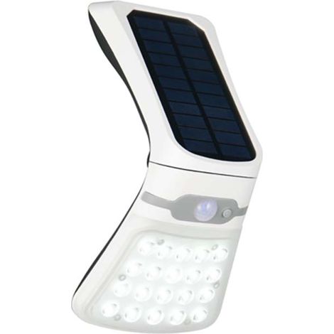 LED Solar Außenwandleuchte Wandlampe Außenleuchte weiß Sensor indirekt H 22 cm