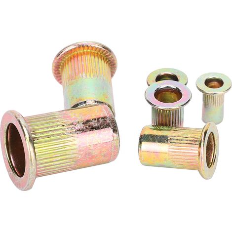 Jeu de 200 écrous à sertir à tête plate galvanisés pour rivets verticaux M3–M10 (métrique) (1/5)