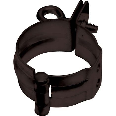 INEFA Rohrschelle für Schraubmontage, PVC Stahl kunststoffbeschichtet, Fallrohr Befestigung, Dachrinnenzubehör - DN75 / 75mm, 1 Stück, Dunkelbraun