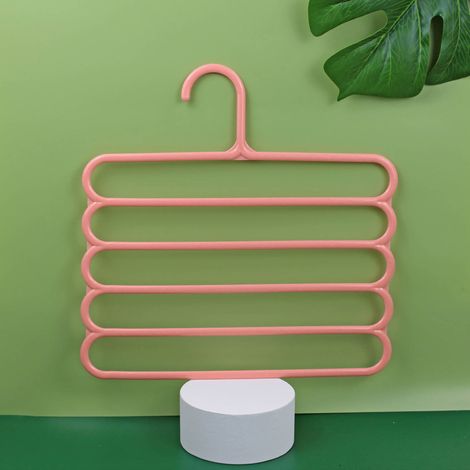 5-stufiger PP-Hosenorganizer – Platzsparende Aufbewahrung für Mäntel, Handtücher, Schals (180 g, zufällige Farbe)