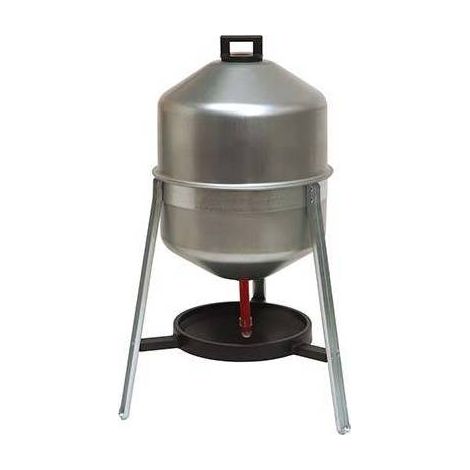 Bebedero para pollos de acero con soporte de 30 litros