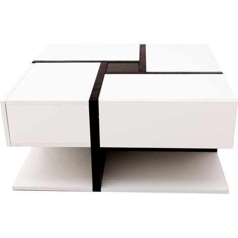 Mehrfarbiger optional MDF+Glas runder Couchtisch: schwarze Holzkorn Stützbeine, einfach und stilvoll.79cm Durchmesser, 0,8cm dicke gehärtete Glasoberfläche. (1/5)