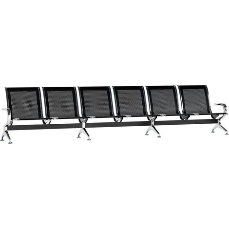 Wartebank Airport 6-Sitzer schwarz (1/5)