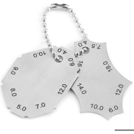 Jauge De Soudure - Acier Inoxydable - Pour Contrôle Joint Angle Et Profondeur De Gorge - Ensemble 2 Pièces Métrique - 1 Unité (1/4)