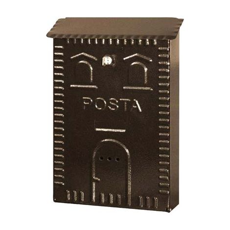 CASSETTA POSTA CASETTA 702  ACCIAIO VERN NERO/RAME MM 250X80 H.MM 380