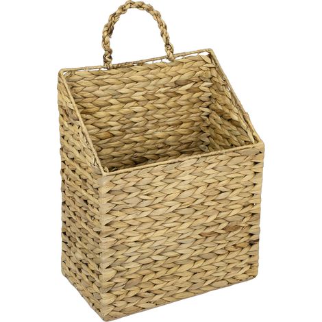 HMF 37220 Hängekorb geflochten aus Wasserhyazinthe, 30 x 17,5 x 38 cm (1/5)