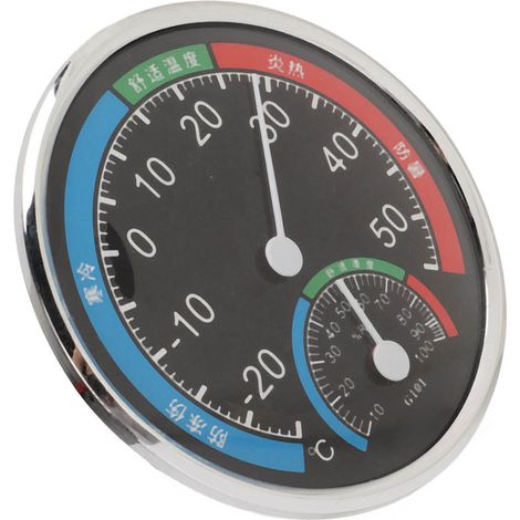 Testeur de température et d'humidité G101 - Détecteur d'humidité - Thermomètre-hygromètre multifonctionnel - Noir (1/5)